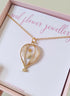 Real Flower Hot Air Balloon Necklace Gold Plated
