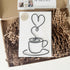 Coffee Cup of Tea with heart: Wire Sign