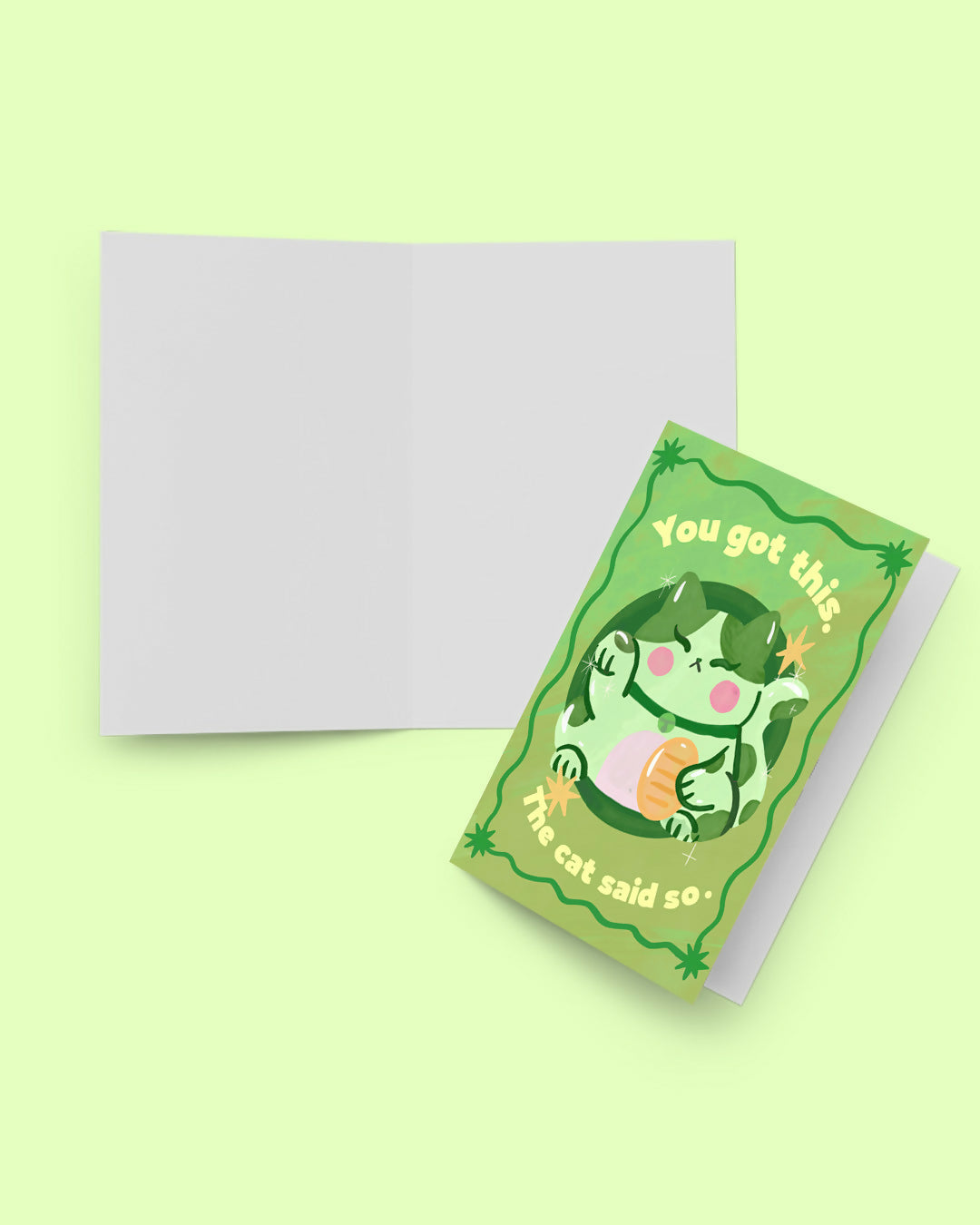 Lucky Cat "You Got This. The Cat Said So." Greetings Card