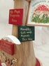 30cm Handmade, Free Standing Painted Wooden Rounded Topped Toadstool Elf House - Whimsical Woodland Ornament & Holiday Keepsake