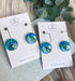 Ocean Dream Collection Polymer Clay Earrings Hexagon Hoops