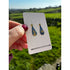 Silver Dangle Earrings: Handmade Marbled Effect Jewellery with Gold Leaf