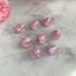 Round Pink Marble Pattern Studs