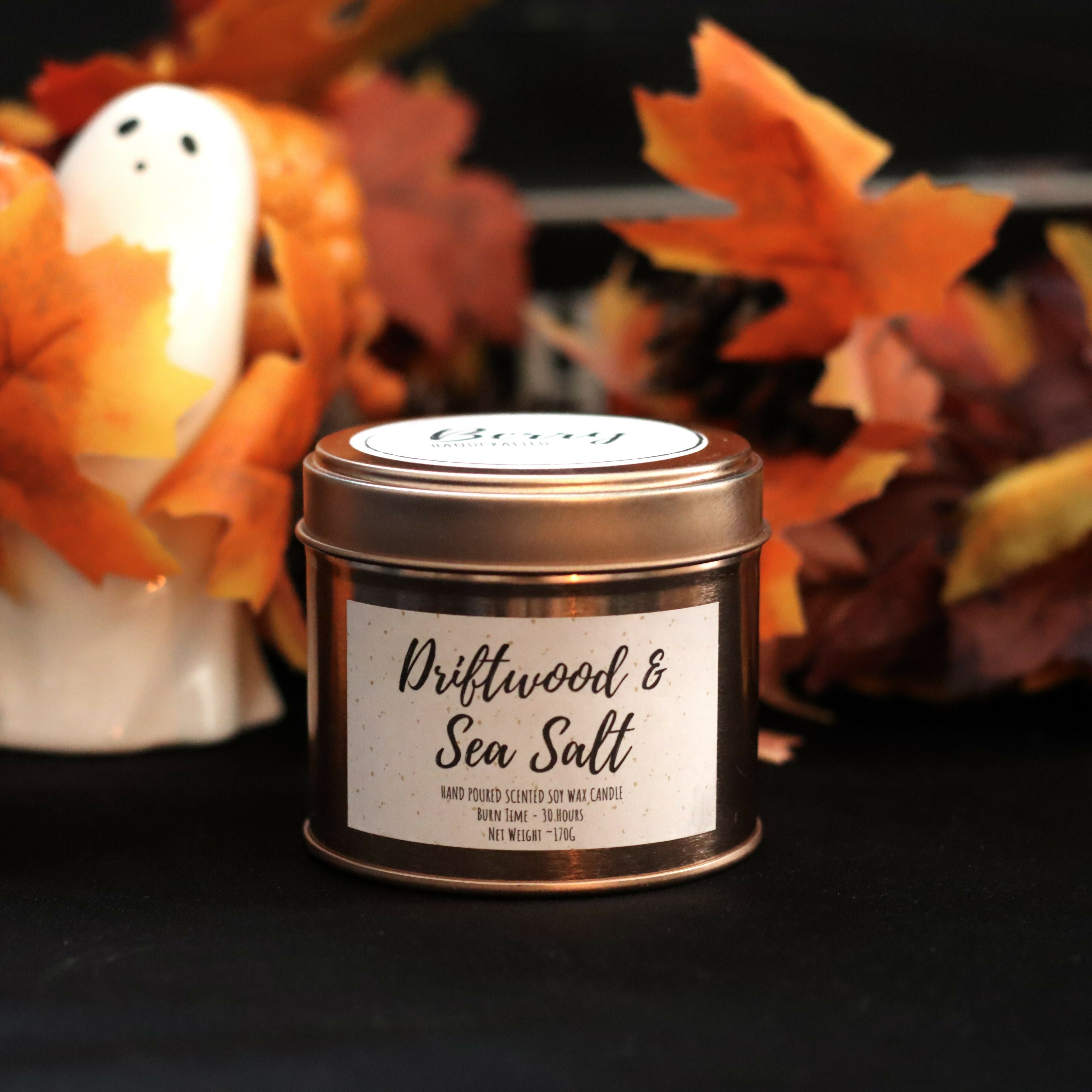 Hand Poured Soy Wax Candle - Driftwood & Sea Salt