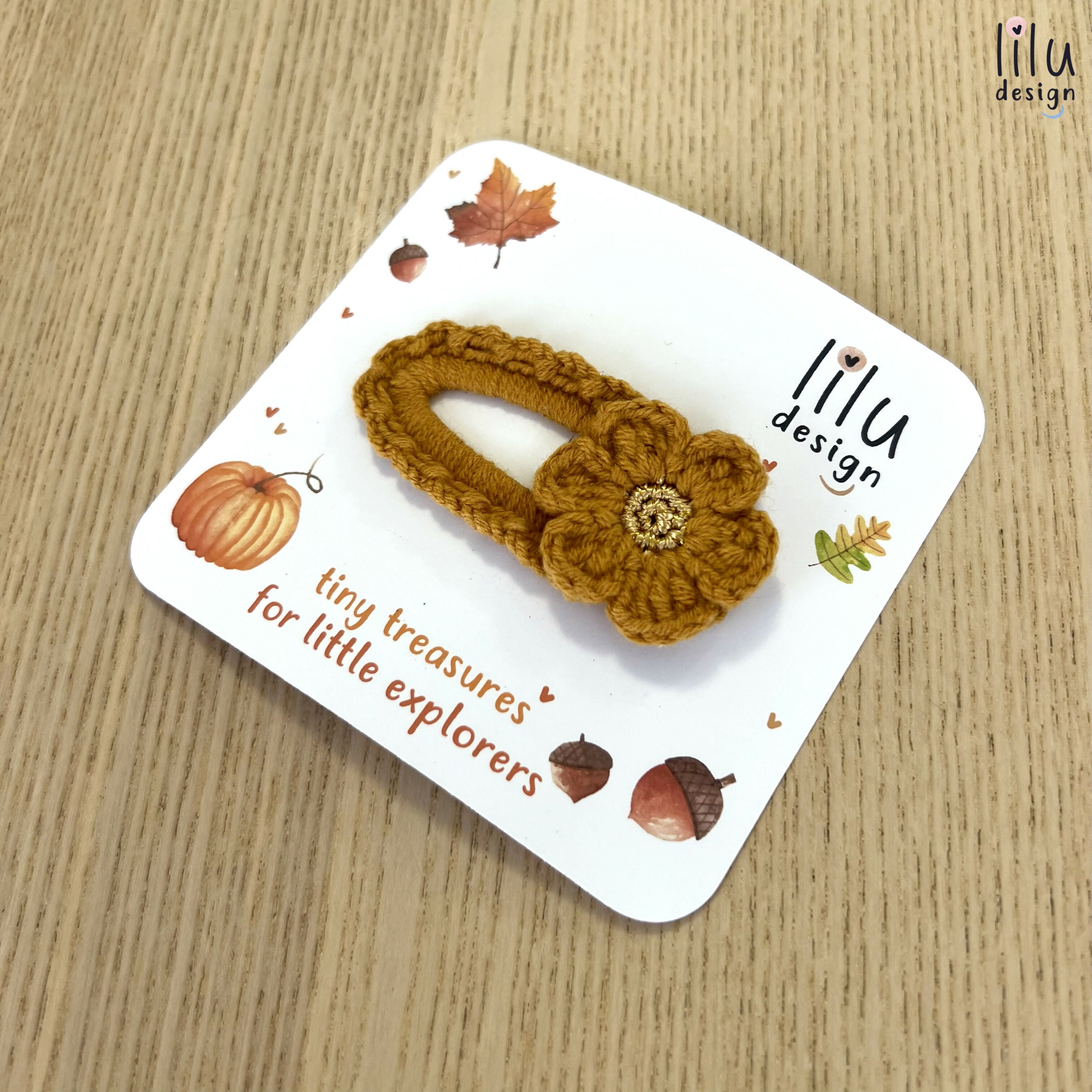 Crochet Hair Clip - Cosmos Flower