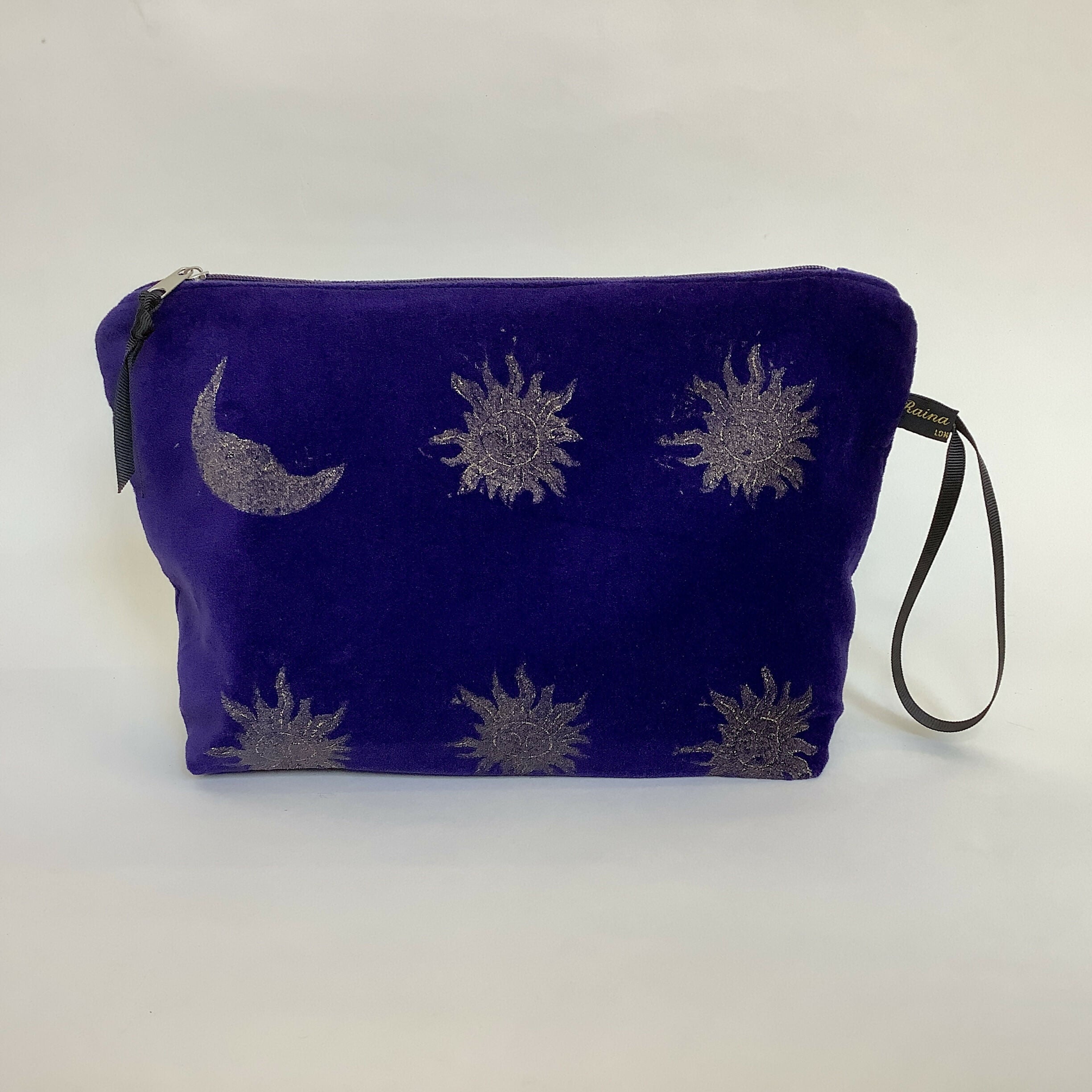 Purple Velvet Sun & Moon Makeup Bag
