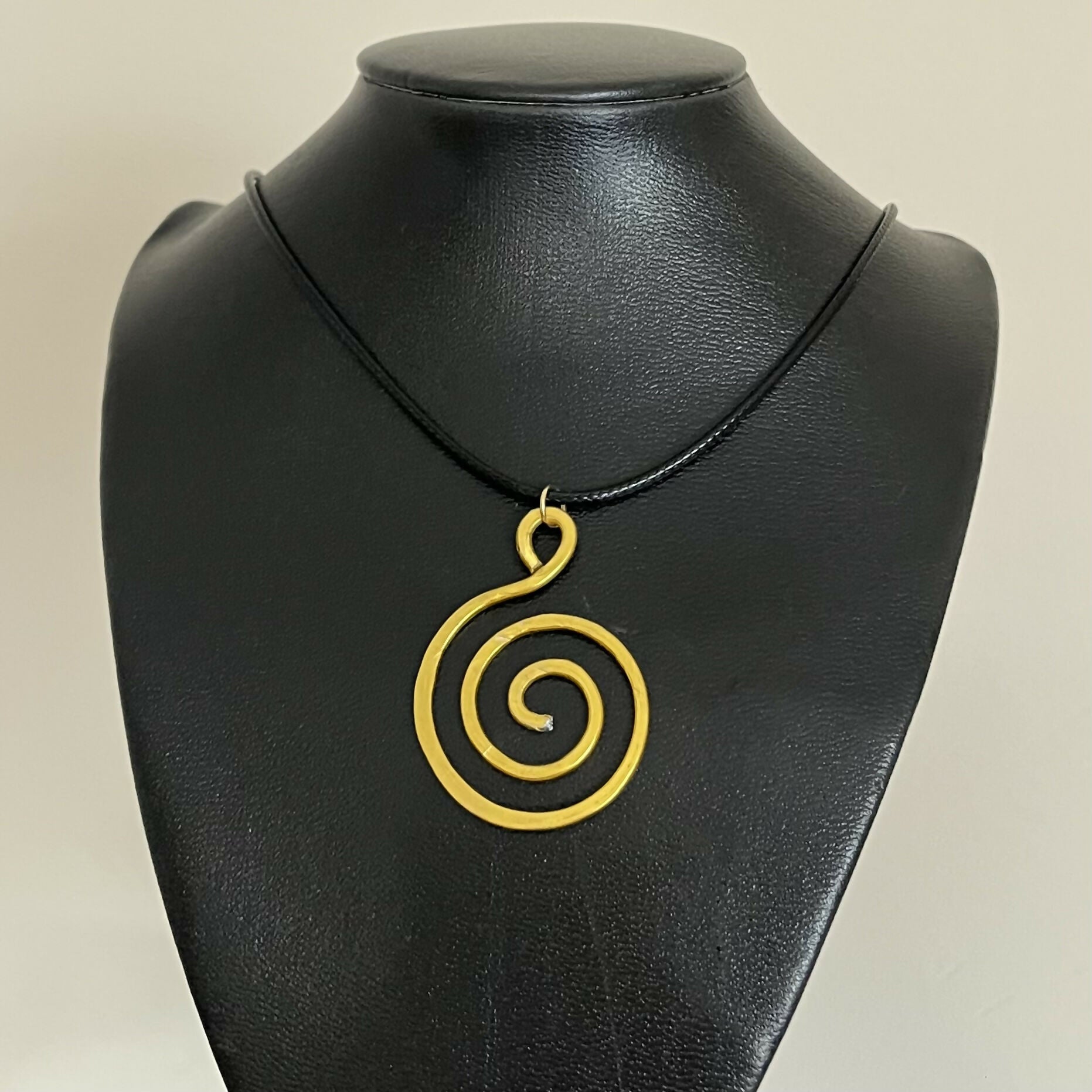 Gold Spiral Pendant Necklace