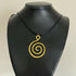 Gold Spiral Pendant Necklace
