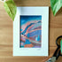 Signed Mini Art Print | Abstract Lake District Landscape, Cottage