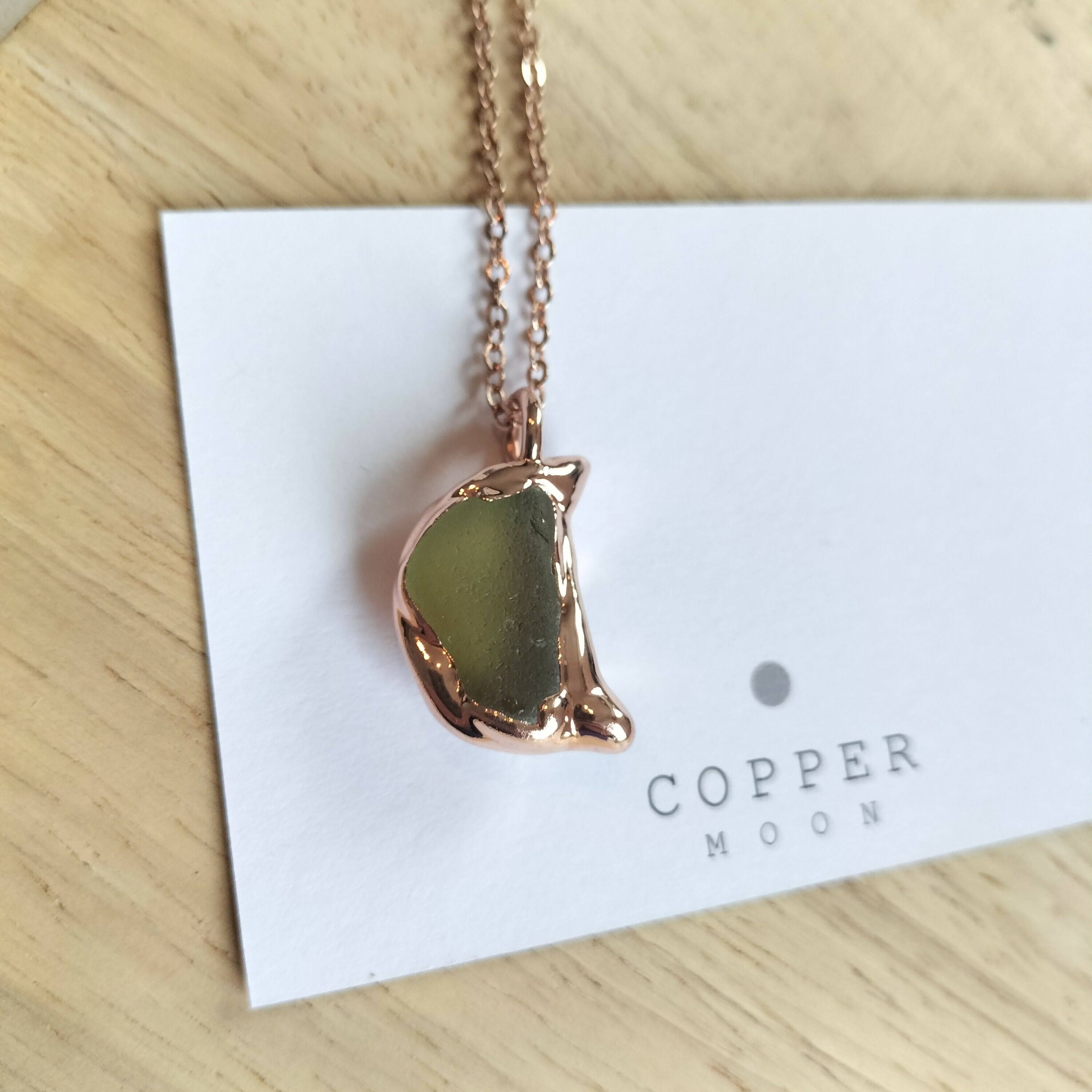 Seaglass Crescent Necklace