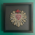 Stunning Beaded & Embroidered Sacred Heart In A Black Box Frame