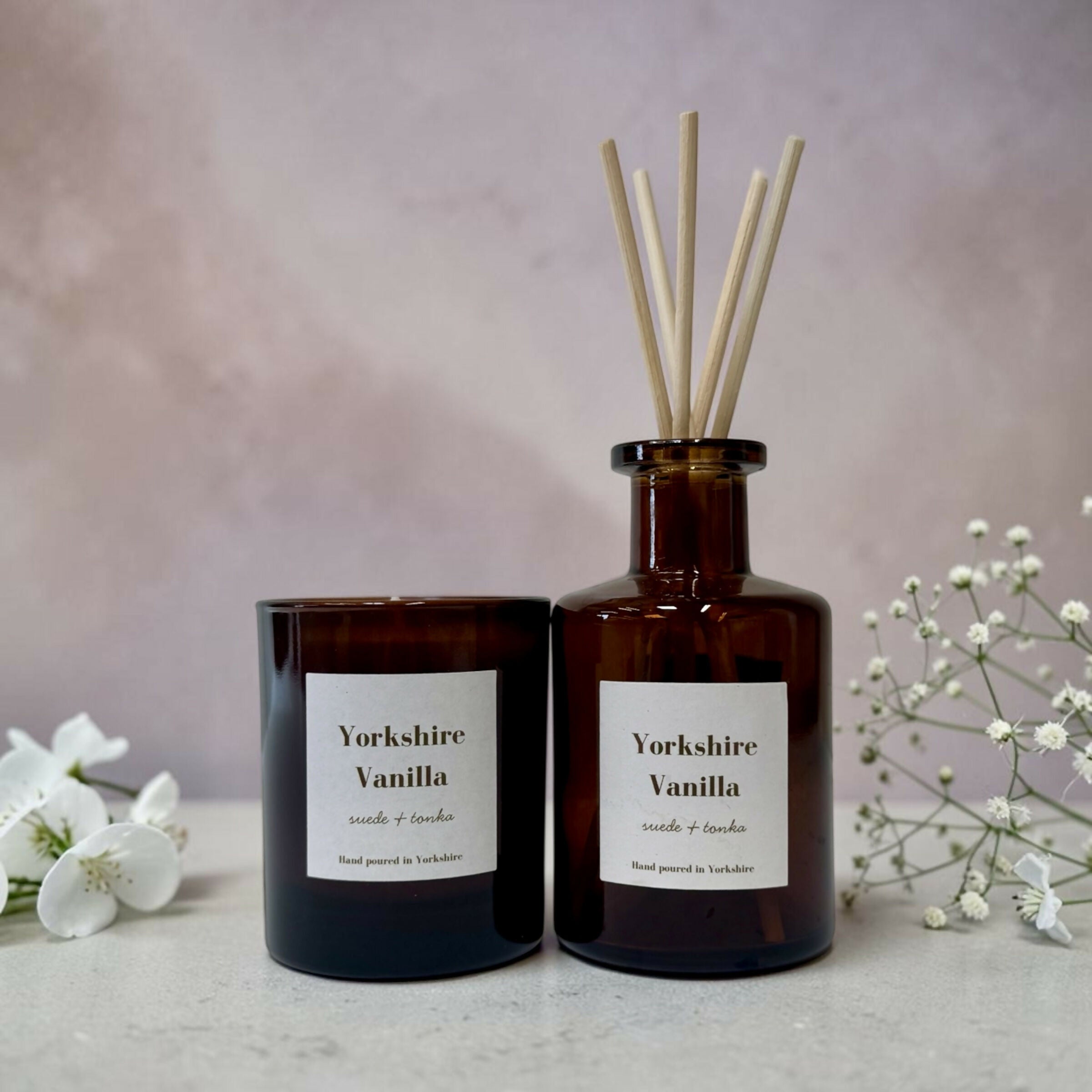 Yorkshire Vanilla - Suede and Tonka Candle and Diffuser Set