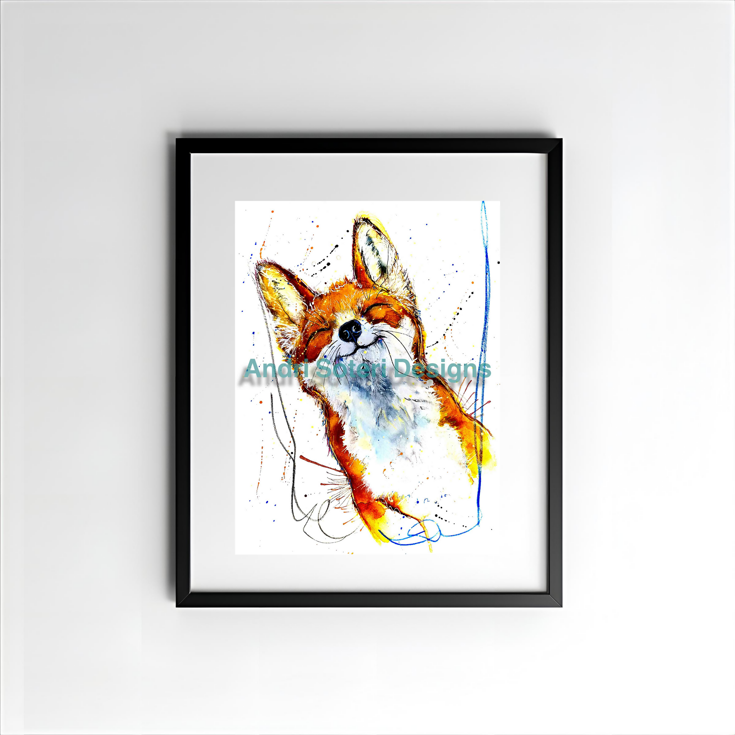 HAPPY FOX, PART OF THE 'ANIMAL ART COLLECTION'
