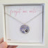 Pressed Forget Me Not Paw Print Circle Necklace Silver Plated