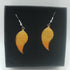 Sunflower and Tangerine Orange Teardrop Twist Enamel Earrings