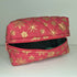 Quilted Christmas Cosmetic Makeup Bag With Snowflake Pattern