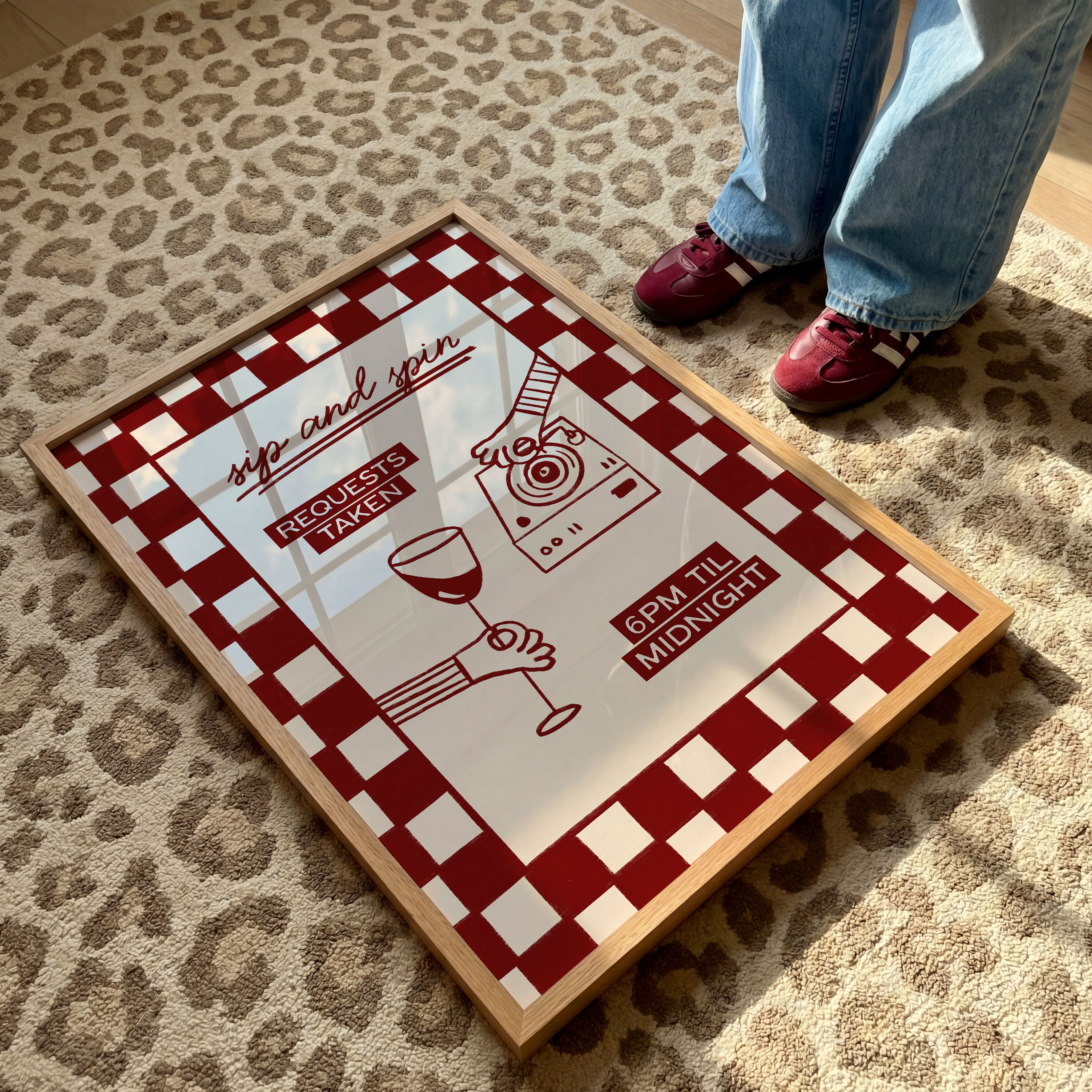 Sip and Spin – Wine and Records print
