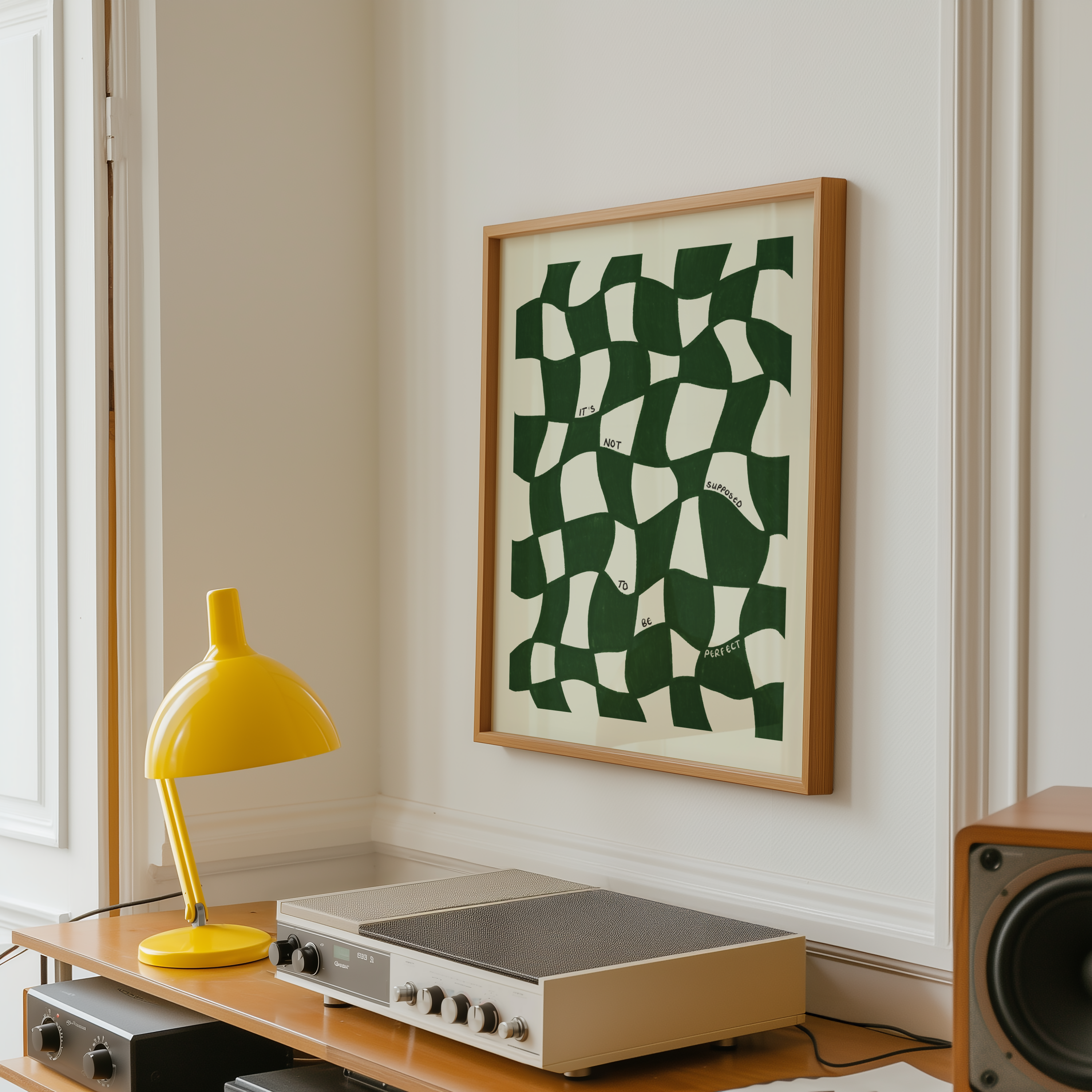 It's Not Supposed to be Perfect Checkered Print