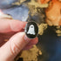 Handmade Ghost Resin And Stainless Steel Adjustable Ring