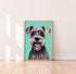 Schnauzer Darker Grey Dog Art Print
