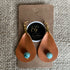 Forest Whisper Leather Earrings – Turquoise Dew