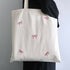 Hand Embroidered Pink Bows Tote Bag