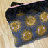 Grey Sun Face Mini Zipper Pouch