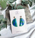 Ocean Dream Collection - Medium Semi Circle Polymer Clay Earrings