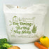 "I'm doing the big veg shop" Extra large, handprinted, illustrated canvas tote bag