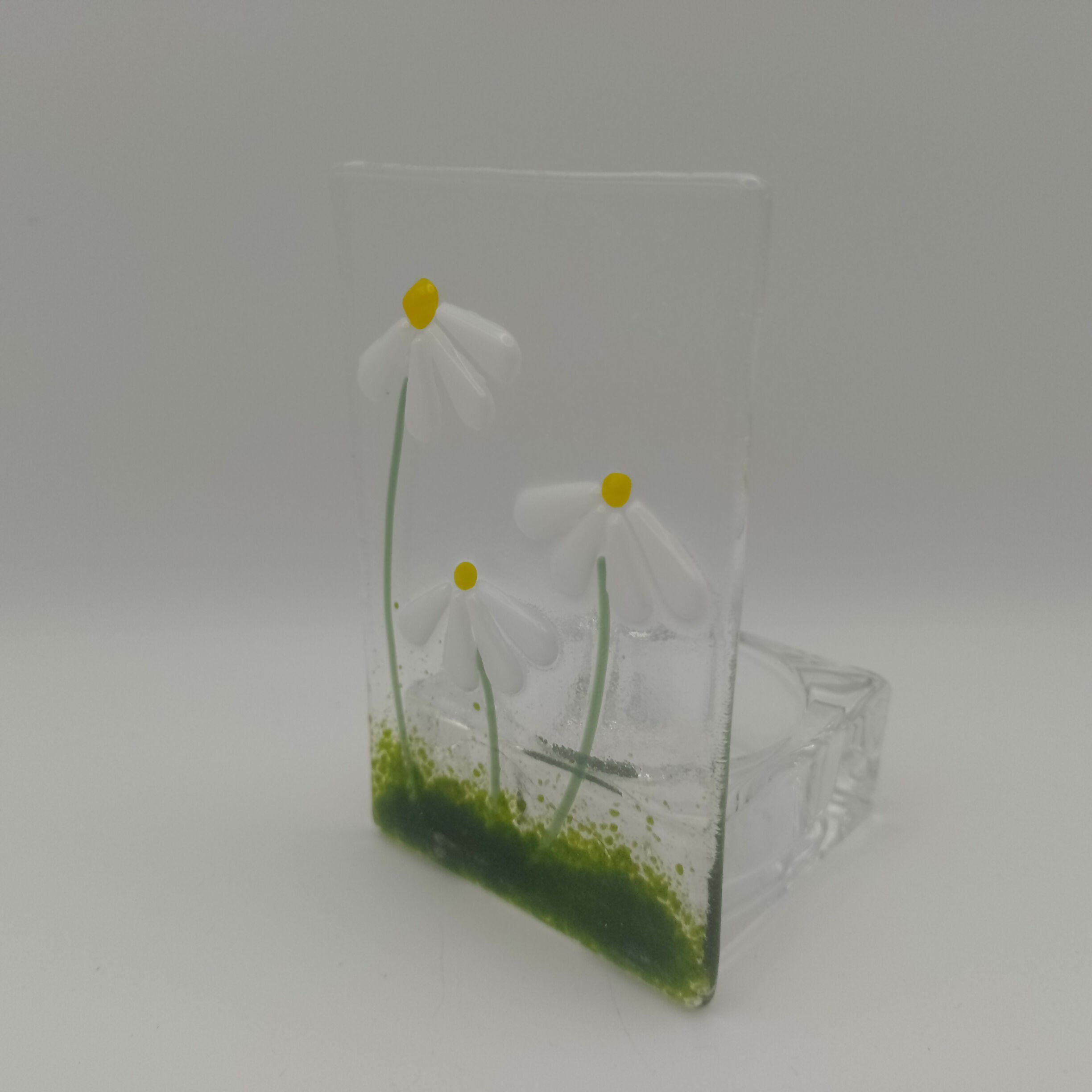 Fused Glass Daisy Tealight Holder