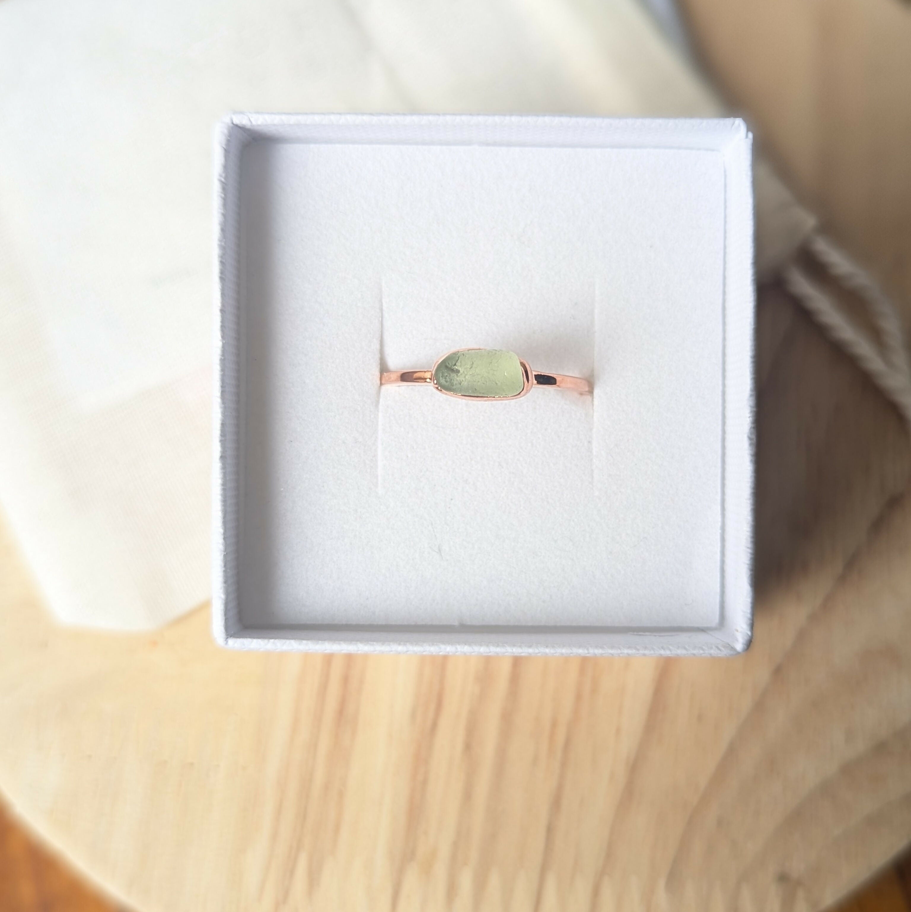 Seaglass Ring Size P