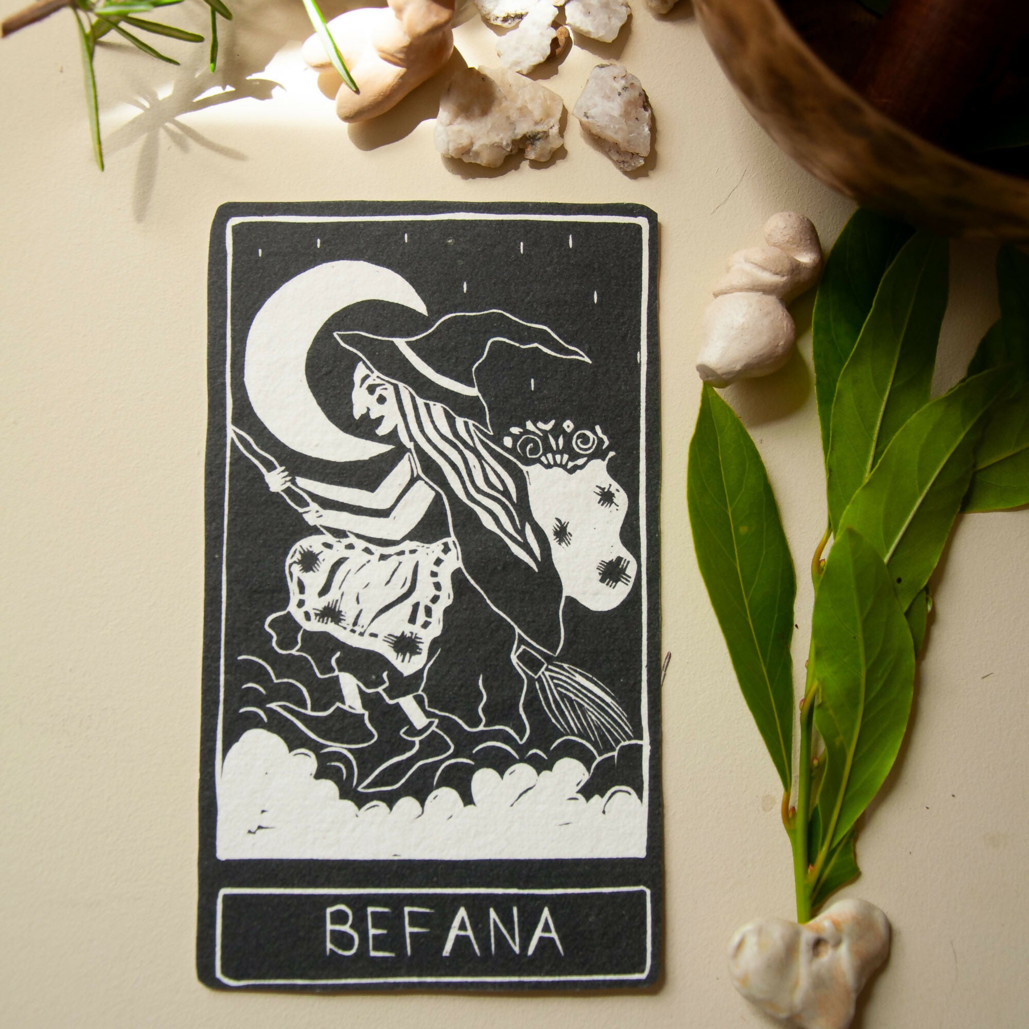 BEFANA WITCH GODDESS ALTAR CARD