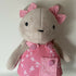 Teddy in pink butterfly dress