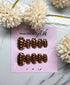 Reusable Brown Dotty Handmade Press On Nails