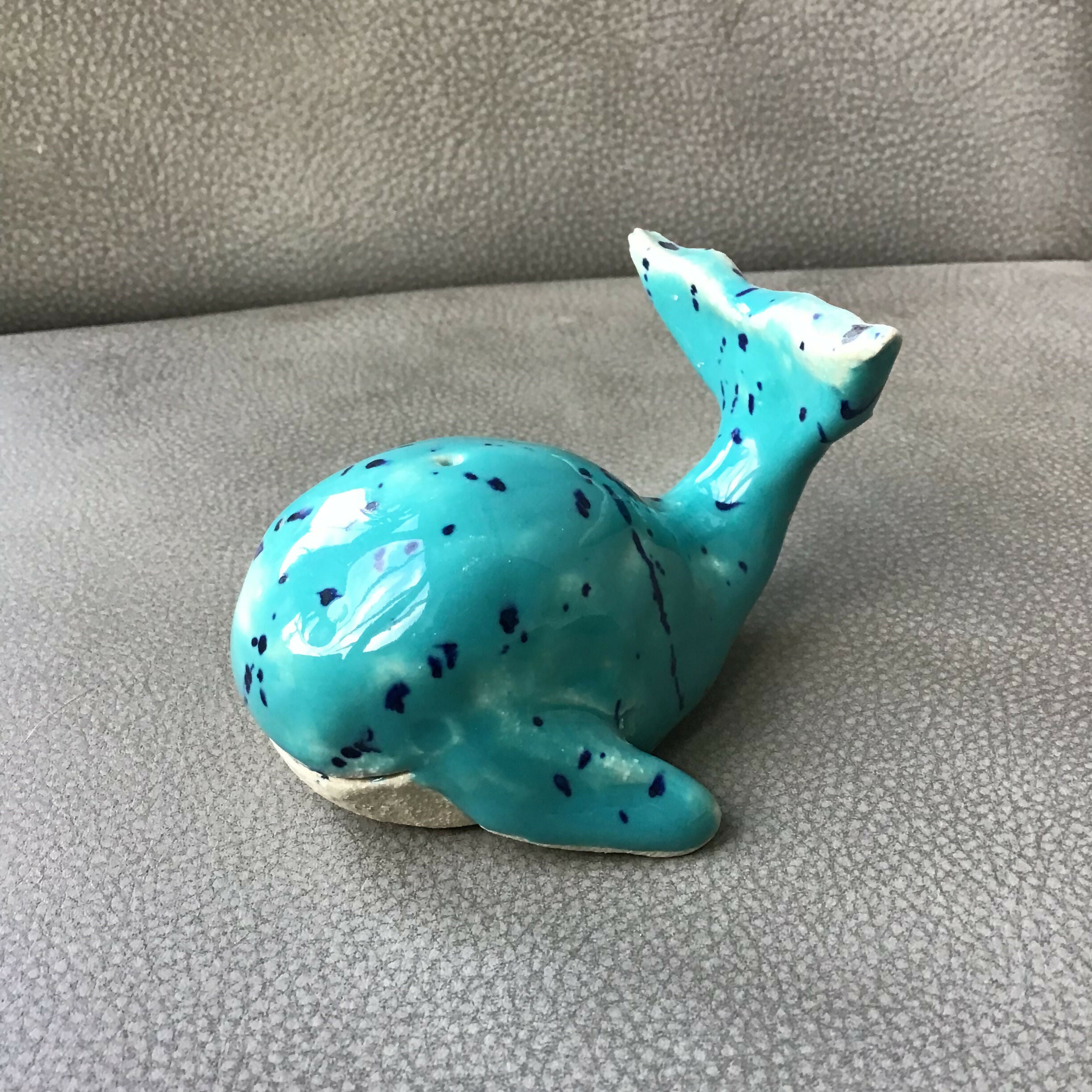Blue Ceramic Whale