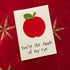 Crochet Handmade Greeting Card - You’re the Apple of My Eye