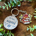 Book Stack Wooden Keyring