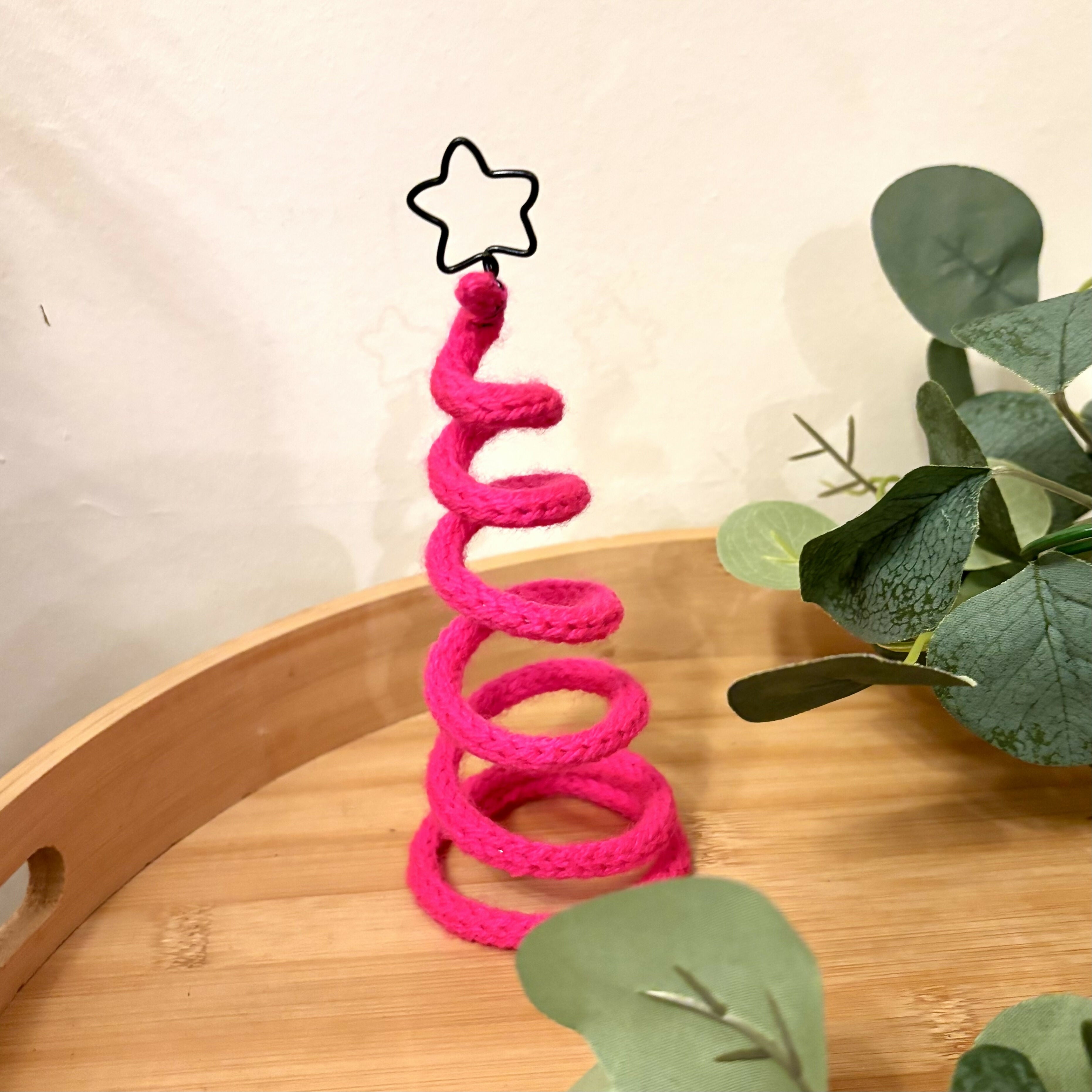 Wooly wire spiral Christmas tree