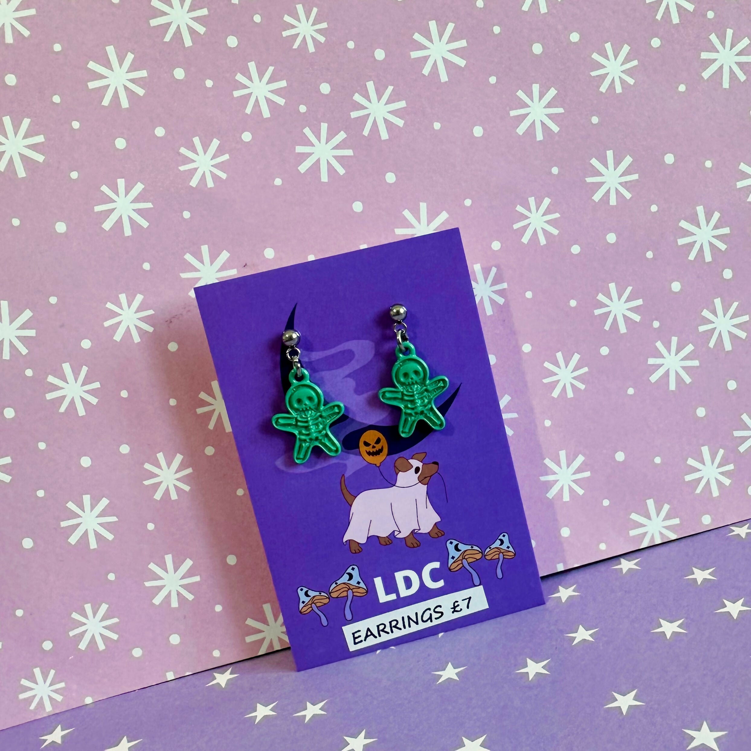 Skeleton Charm Earrings