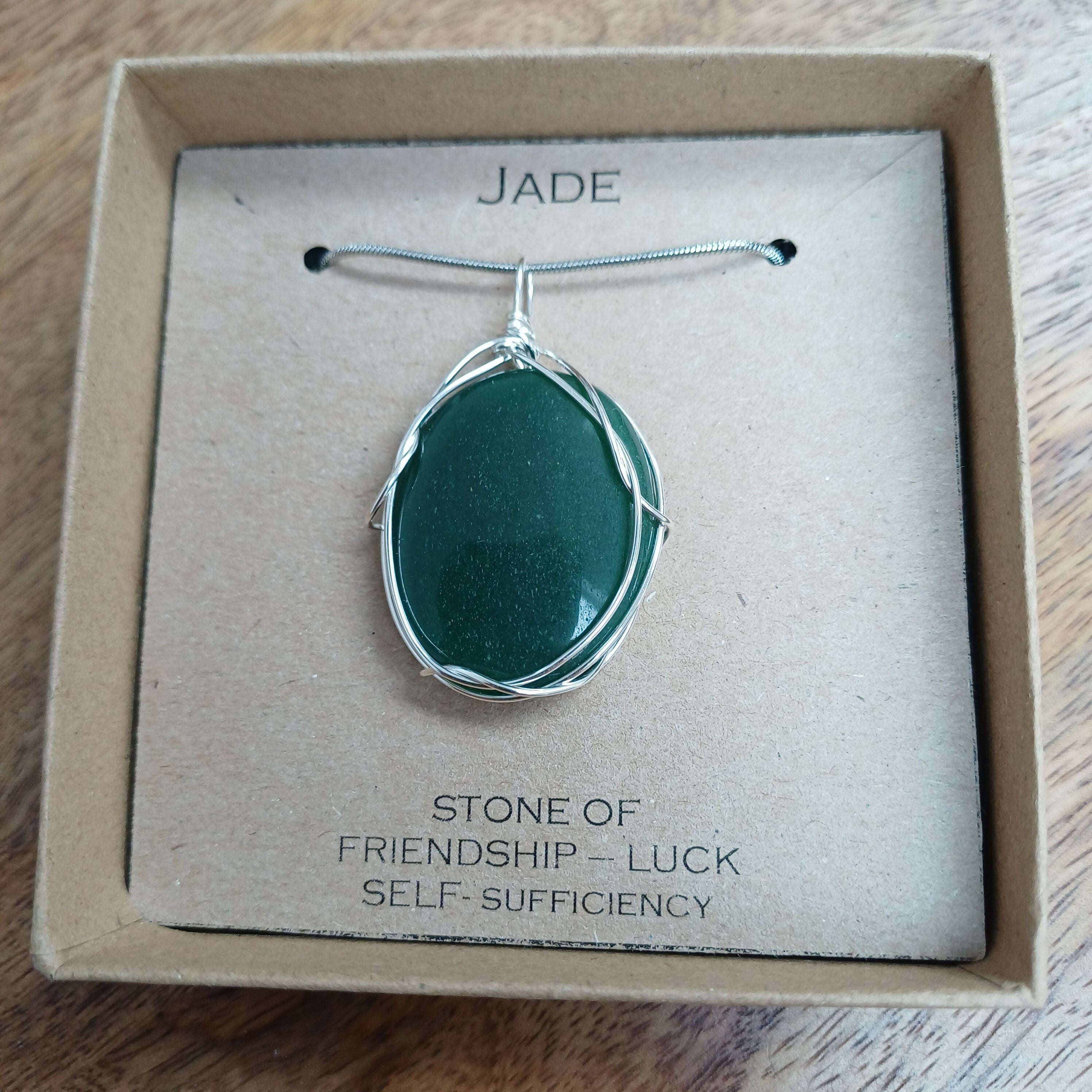 Jade Wire Wrapped Pendant