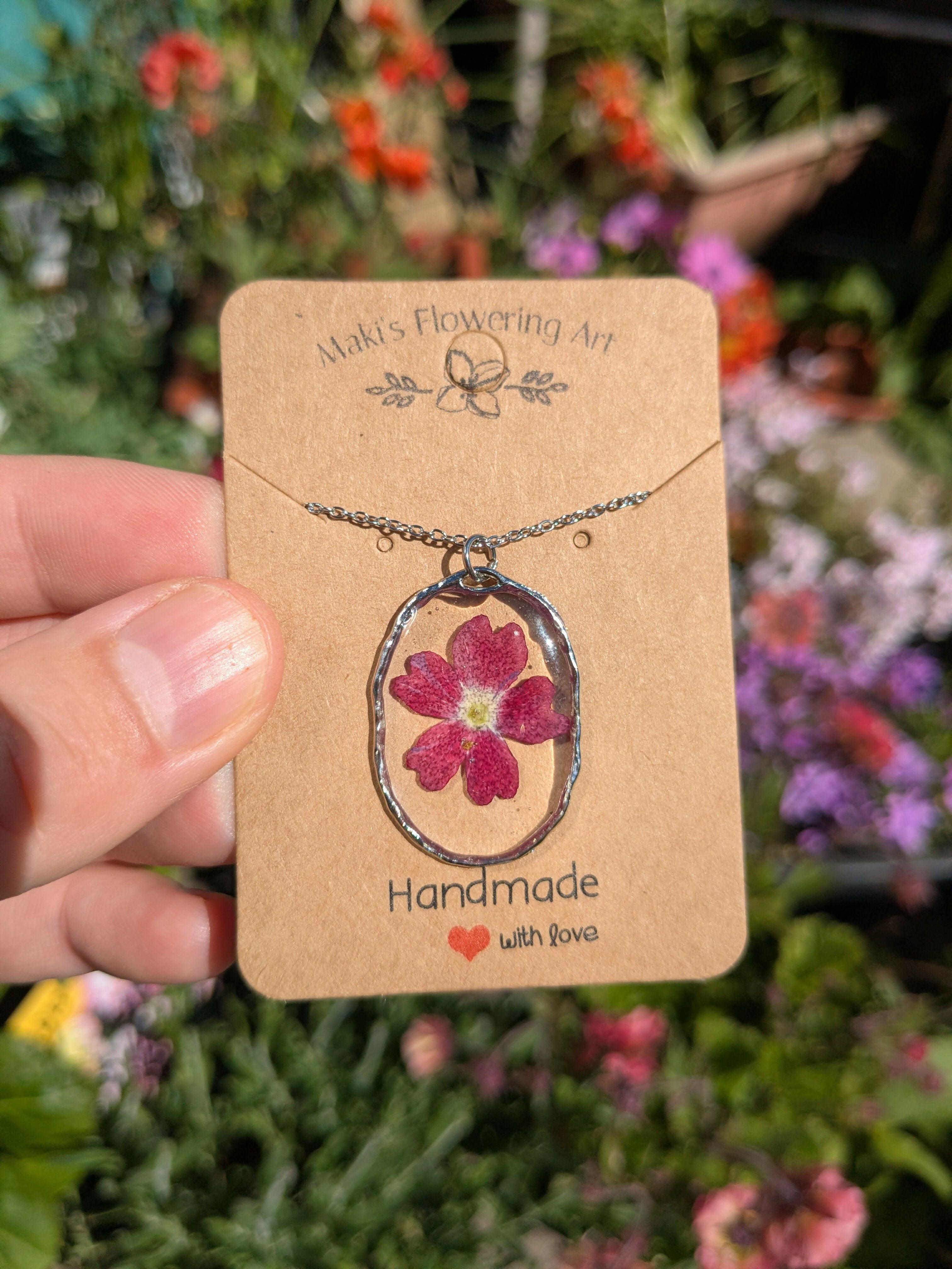 RED PHLOX NECKLACE