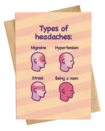 Headaches Mum Greetings Card