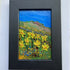 Daffodils & Forget Me Nots - Black Framed Oil Painting On Wood