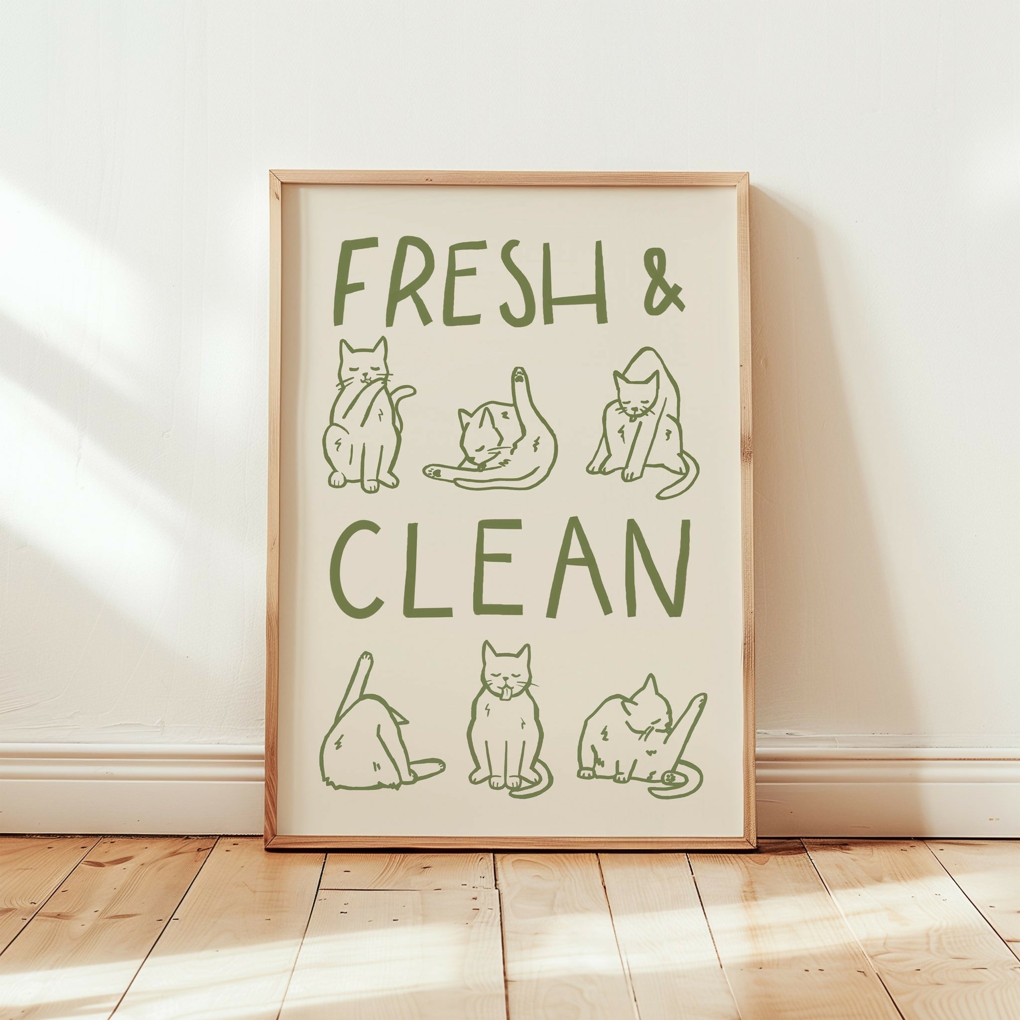 Fresh and Clean Cat Print