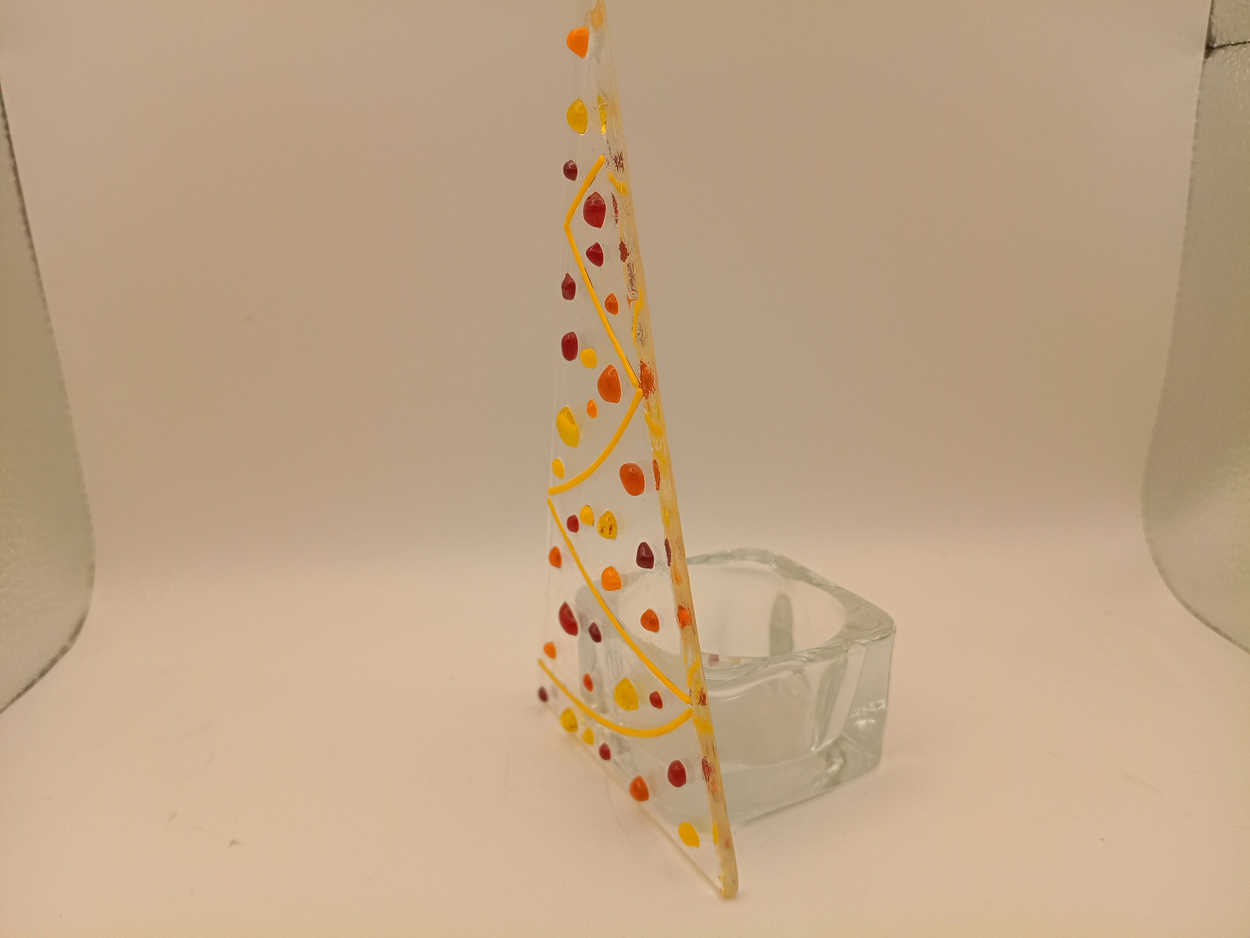 Fused Glass Christmas Tree Tealight