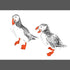 Puffin Pair Sketch - A6 Print