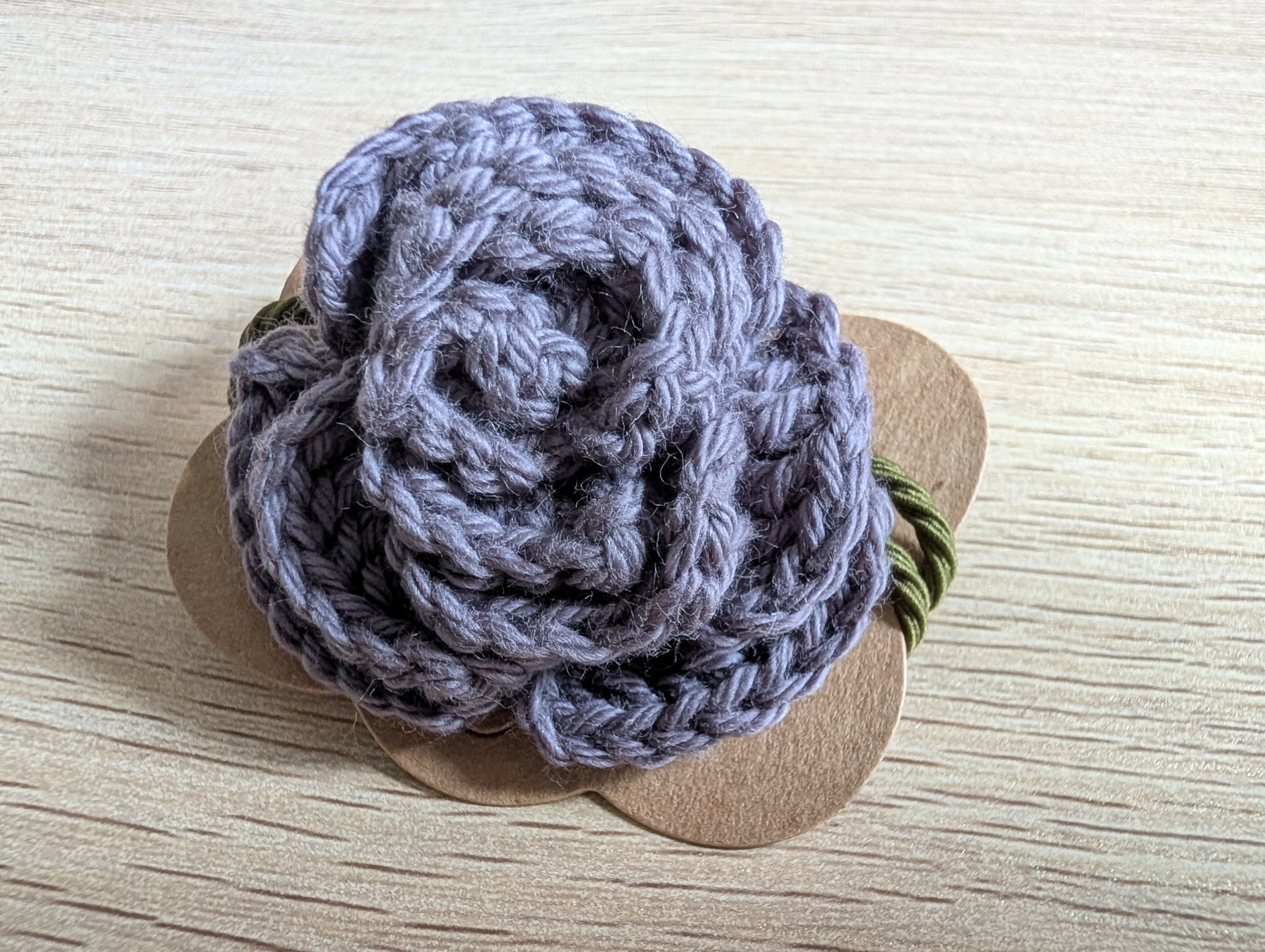 Hair Accessory - grey purple rose