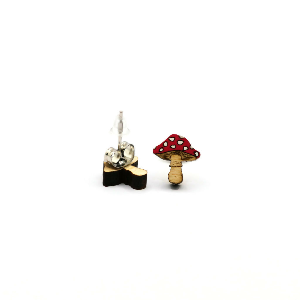 Toadstools Necklace and Stud Earrings Set