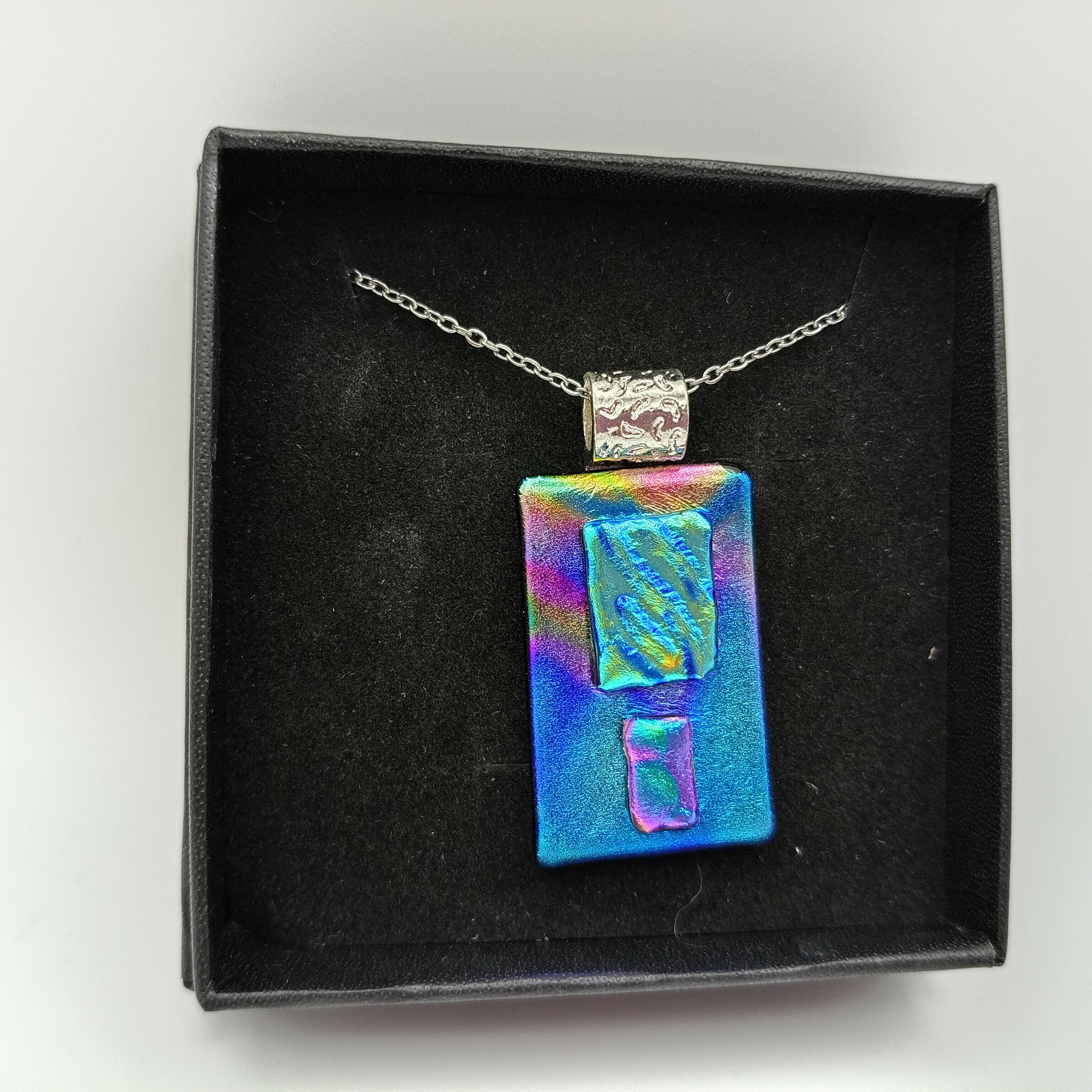 Rainbow Coloured Dichroic Pendant