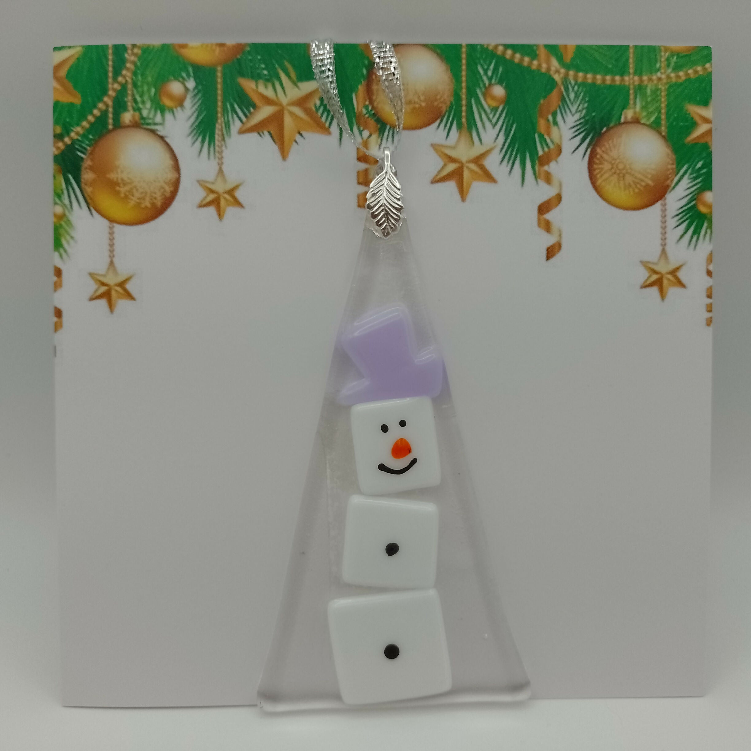Fused Glass Christmas Card
